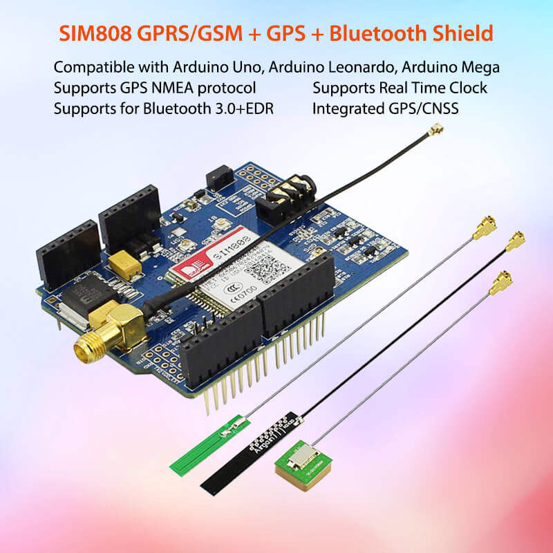 Elecrow SIM808  GSM GPS  Arduino SIMCOM   Sim808 GSM/GPS/BT  3 in 1   3 ׳